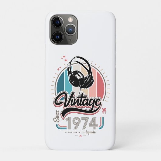  sinds 1974 Hoofdtelefoon Case-Mate iPhone Case (Achterkant)