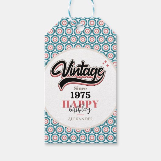  sinds - 1975 cadeaulabel (Voorkant)