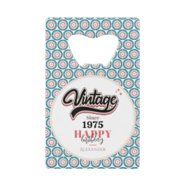  sinds - 1975 creditkaart flessenopener