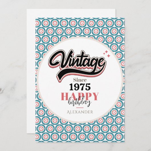  sinds - 1975 feestdagenkaart (Voorkant / Achterkant)