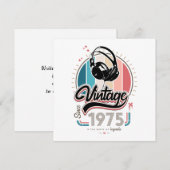  sinds 1975 Hoofdtelefoon Feestdagenkaart (Voorkant / Achterkant)