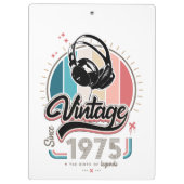  sinds 1975 Hoofdtelefoon Klembord (Achterkant)