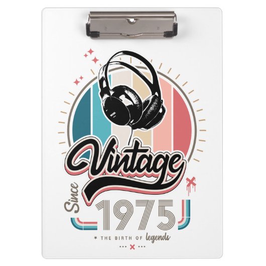  sinds 1975 Hoofdtelefoon Klembord (Voorkant)