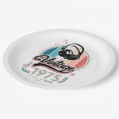  sinds 1975 Hoofdtelefoon Papieren Bordje (Gekanteld)