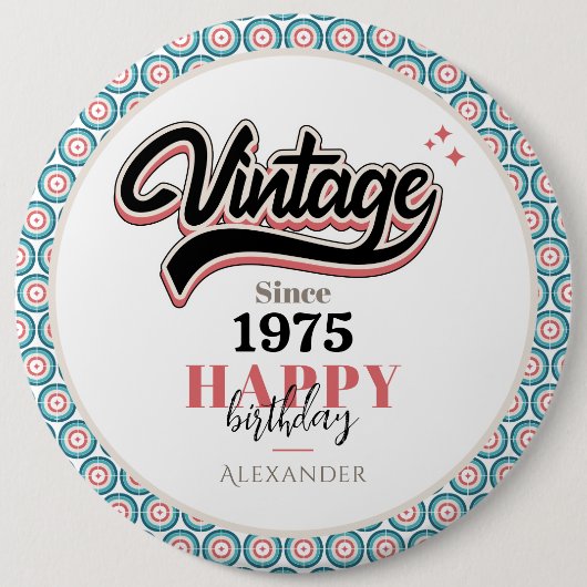 sinds - 1975 ronde button 6,0 cm (Voorkant)