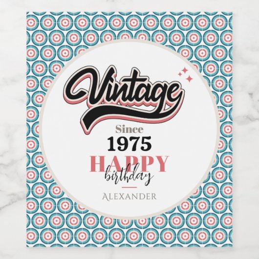  sinds - 1975 wijn etiket (Enkel label)