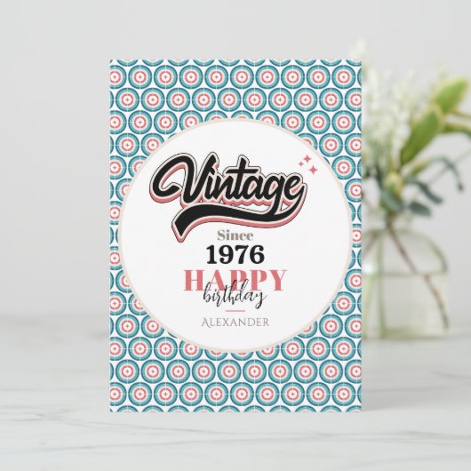 sinds - 1976 feestdagenkaart (Staand voorkant)