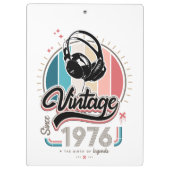  sinds 1976 Hoofdtelefoon Klembord (Achterkant)