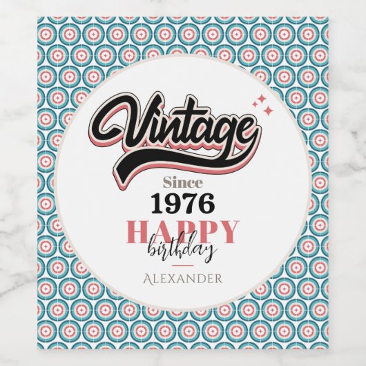  sinds - 1976 wijn etiket (Enkel label)