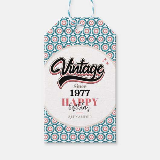  sinds - 1977 cadeaulabel (Voorkant)