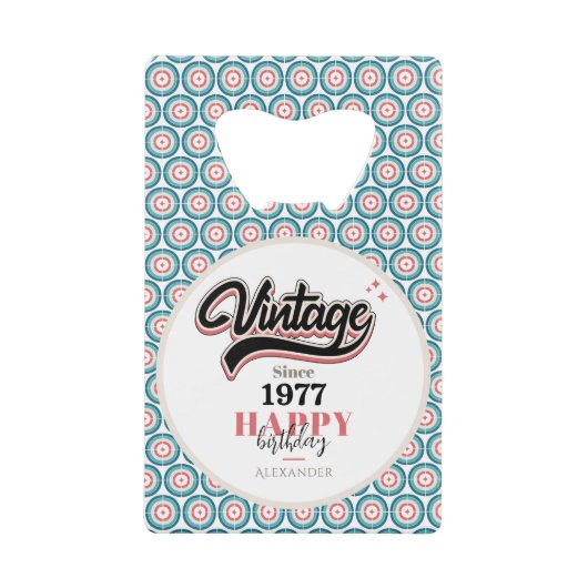  sinds - 1977 creditkaart flessenopener (Voorkant)