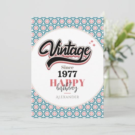  sinds - 1977 feestdagenkaart (Staand voorkant)