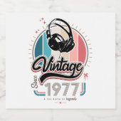  sinds 1977 Hoofdtelefoon Bier Etiket (Enkel label)