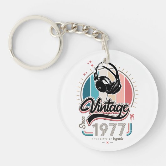 sinds 1977 Hoofdtelefoon Sleutelhanger (Voorkant)