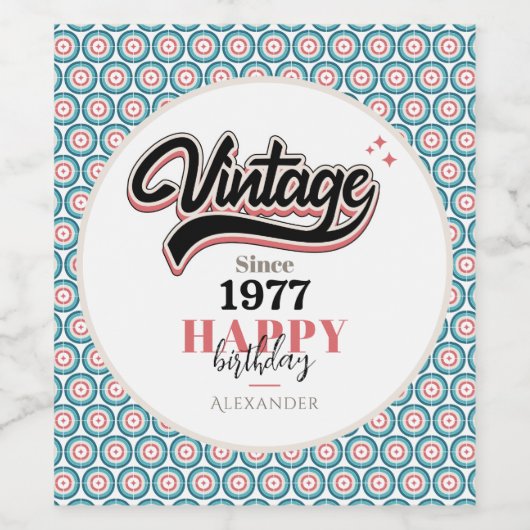  sinds - 1977 wijn etiket (Enkel label)