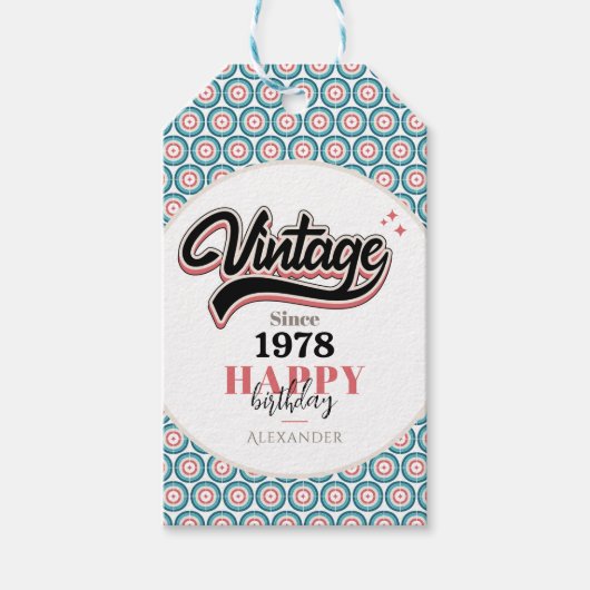  sinds - 1978 cadeaulabel (Voorkant)