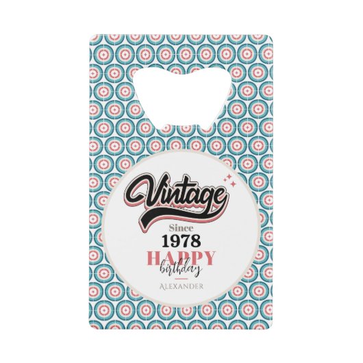 sinds - 1978 creditkaart flessenopener (Voorkant)