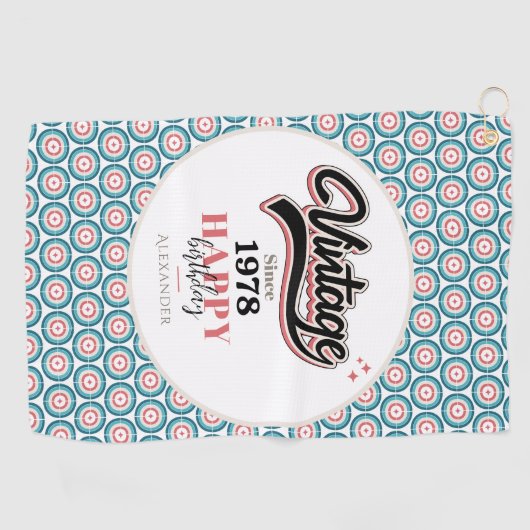  sinds - 1978 golfhanddoek (Horizontaal)