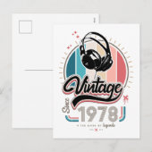 sinds 1978 Hoofdtelefoon Feestdagenkaart (Voorkant / Achterkant)