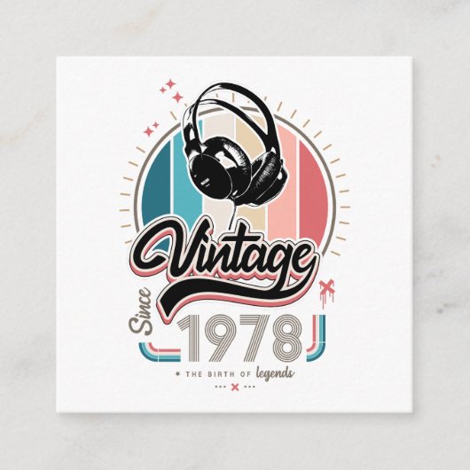 sinds 1978 Hoofdtelefoon Informatiekaartje (Voorkant)