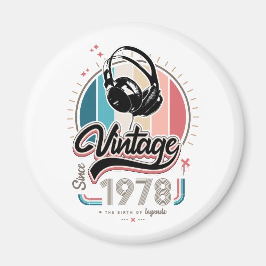 sinds 1978 Hoofdtelefoon Magneet (Voorkant)