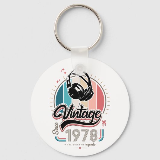  sinds 1978 Hoofdtelefoon Sleutelhanger (Voorkant)