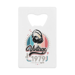 sinds 1979 Hoofdtelefoon Creditkaart Flessenopener