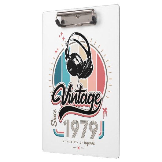  sinds 1979 Hoofdtelefoon Klembord (Links)