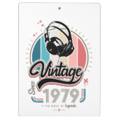  sinds 1979 Hoofdtelefoon Klembord (Achterkant)