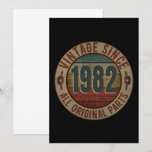  SINDS 1982 ALLE OORSPRONKELIJKE ONDERDELEN KAART (Voorkant / Achterkant)