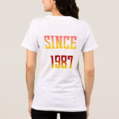Sinds 1987 Retro Jaar Typografie Viering 🎉 Tri-Blend Shirt (Achterkant)