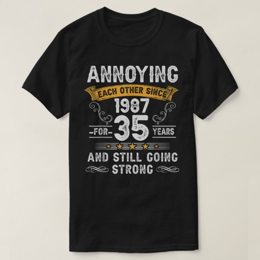 sinds 1987 wordt er 35 jaar lang met elkaar gemart t-shirt (Design voorkant)