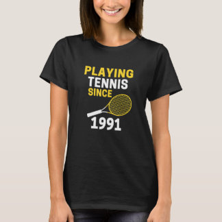 Sinds 1991 Tennispen T-Shirts 31e Verjaardag Voor