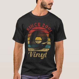 Sinds 2001 Vinyl Record Collector Muziek T-shirt