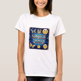 SINDS 2002 – Retro Computer Pixel Font & Digital N T-shirt