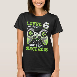 Sinds 2018 Grappige Videogame 6de Verjaardag T-shirt
