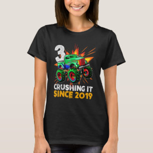 Sinds 2019 Kinder 3e Verjaardag 3 jaar oud Monster T-shirt