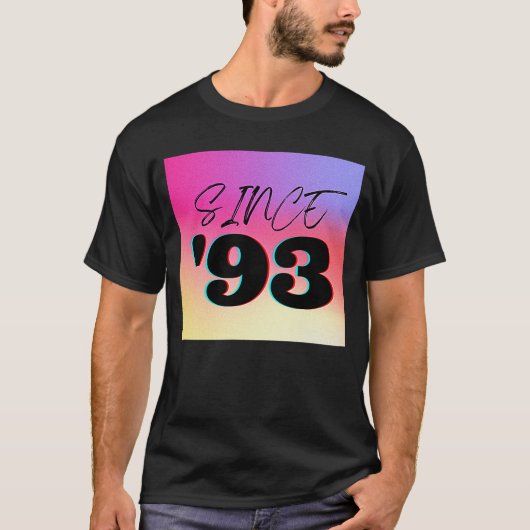 Sinds '93 Gradient Black Lettering T-shirt (Voorkant)