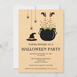 Sinds Heksenpoten In Een Ketel Halloween Feest Kaart