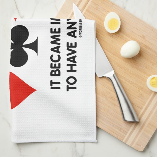 Sinds ik begon met het afspelen van Bridge Humor G Theedoek (Quarter Fold)