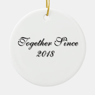 Sinds Jaar Samen Gepersonaliseerd Koppelontwerp Keramisch Ornament