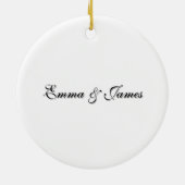 Sinds Jaar Samen Gepersonaliseerd Koppelontwerp Keramisch Ornament (Achterkant)