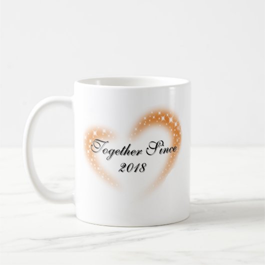 Sinds Jaar Samen Persoonlijk Ontwerp Voor Koppels Koffiemok (Links)