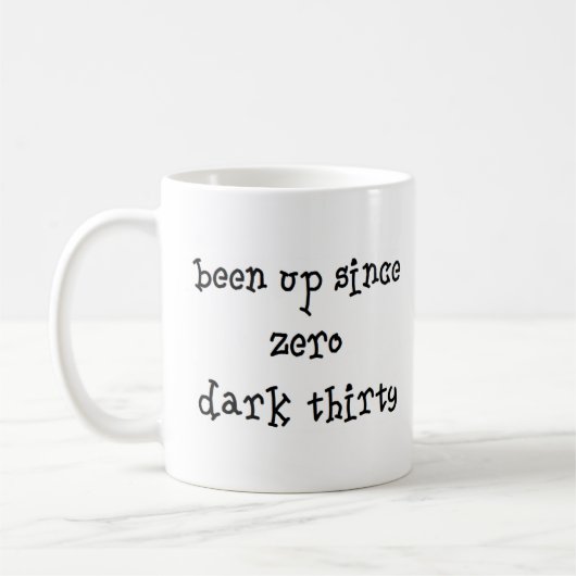 sinds nul donker dertig koffiemok (Links)