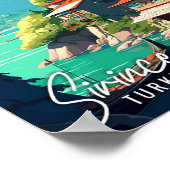 Sinds Turkije vintage reisillustratie Poster (Hoek)