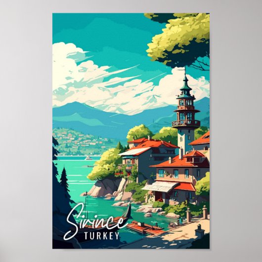 Sinds Turkije vintage reisillustratie Poster (Voorkant)