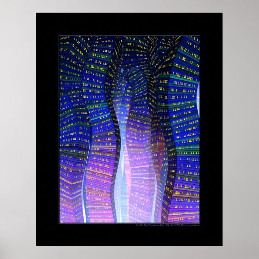 Sine City (blauw) Poster (Voorkant)