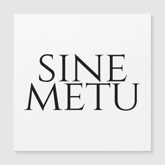 Sine Metu - zonder angst (Voorkant)