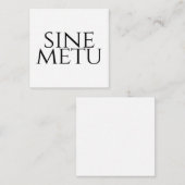 Sine Metu - Zonder Vrees Informatiekaartje (Voorkant / Achterkant)