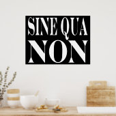 Sine Qua niet beroemde Latijnse prijsopgave: woord Poster (Keuken)
